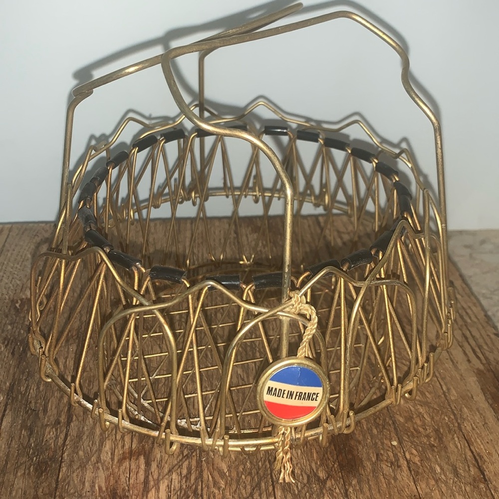Vintage Original French “ MAGIC BASKET” gold wire 1950’s